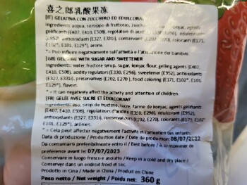 Food Recall Jelly cup sweets from China - recalled due to a possible choking risk The FSAI announced the recall... photo #1