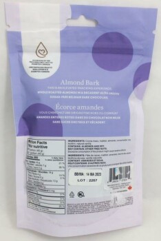 نذكر الطعام Olivia & Leo Gourmet Treats Dark 55% Cacao Almond Bark - recalled due to allergens The affected prod... صورة فوتوغرافية #1