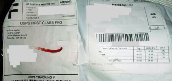 Rapport de sécurité du consommateur Package received I received a fake moissanite ring from this address 1/6/23 sender name was Online S... photo #3
