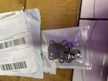 Silver necklace with a cross photo #1