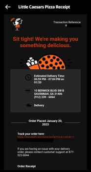 消费者评论 - 食品安全 Little Caesars Pizza, N Berwick Dr, Savannah, GA, USA Me & my sister is sick after eating here, when... 照片 #3