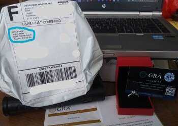 unordered gra-moissanite synthesized/manufactured 1.0 carat ring photo #1