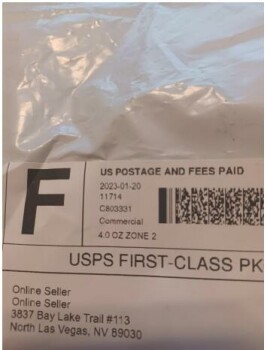 Relatório de segurança do consumidor RECEIVED I DID NOT ORDER Received pack from On Line Seller 3837 Bay Lake Trail #113 North Las Vegas... foto #2