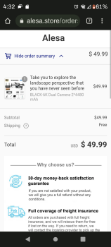 Consumer Safety Report Scam Alert Yes I ordered the drone and they sent me earmuffs with this address on it and I'd like my... photo #1