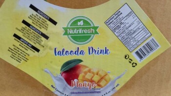 نذكر الطعام Nutrifresh Falooda Drinks - recalled due to undeclared milk The affected products are being recalled... صورة فوتوغرافية #2
