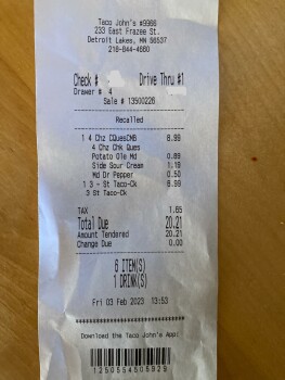 Taco John's, Frazee Street, Detroit Lakes, MN, USA photo #1