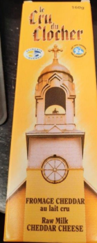 Rappel d'aliments Le Fromage au Village Le Cru du Clocher raw milk cheddar cheese - recalled due to Listeria The affec... photo #1