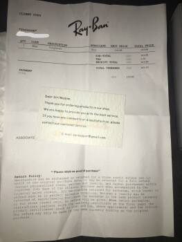 消费者安全报告 I received mail today Sun glasses that I did not ordered. I have did not order anything from 188 Sou... 照片 #2