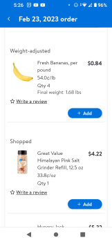 Consumer Review - Food Safety Walmart Supercenter, Watson Boulevard, Warner Robins, GA, USA Got a delivery order with 4 bananas. A... photo #1