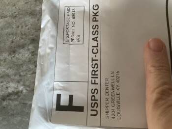 Envelope with cardboard pieces photo #1