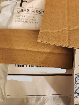 Received a empty package with cardboard photo #1