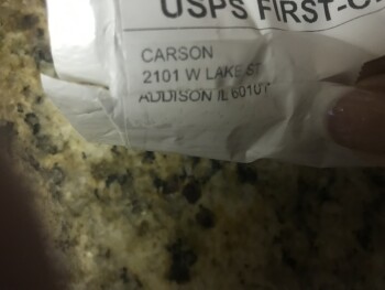 Verbrauchersicherheitsbericht Unordered Package I received a package from Carson, Addison, Illinois with a compact mirror in it.... Foto #3