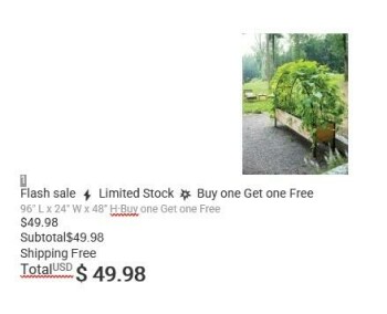 Consumer Safety Report Scam Alert: Boughloaf Ordered planter boxes seen on facebook add.  Boughloaf did send a confirmation... photo #3