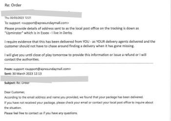 Scam Alert: Apre Sunday Foto #1