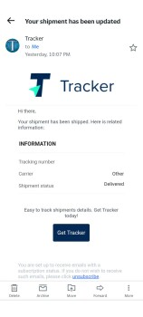 Verbrauchersicherheitsbericht Package not ordered I ordered clothes from a company located in California. I tracked the package th... Foto #7