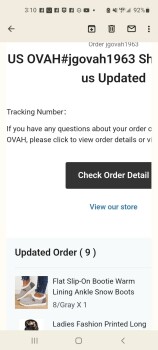 Verbrauchersicherheitsbericht US OVAH SCAM I made a purchase with the company us ovah jgovah1963 from china online since December... Foto #3