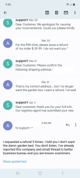 Consumer Safety Report APRE Sunday Limited Scam Ordered a raised garden bed for $39.99 and received nothing...it was report... photo #1