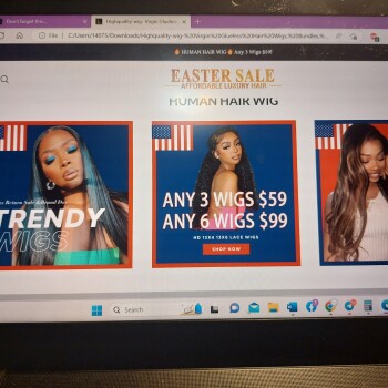 消费者安全报告 HIGHQULAITY WIGS IS A SCAM COMPANY I ordered 3 wigs from a company called Highquality Wigs but its a... 照片 #1