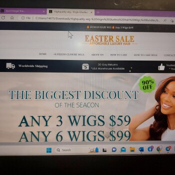 消费者安全报告 HIGHQULAITY WIGS IS A SCAM COMPANY I ordered 3 wigs from a company called Highquality Wigs but its a... 照片 #3