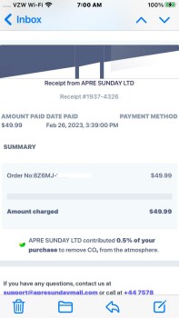 Scam Alert: Apre sunday, LTD photo #1