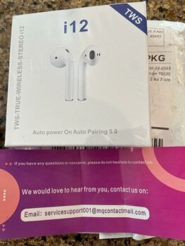 Received ear buds that were not ordered and did not contain any paperwork. photo #1