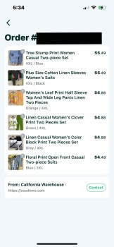 I order some clothes from zoademo.com never received my order. photo #1