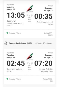 Emirates, Flights Cape Town - Dubai - London photo #1