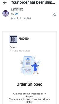 Rapport de sécurité du consommateur Scam Alert: MODEIO I ordered two- Foldable Storage Racks w/wheels.
Received an email confirming ord... photo #4