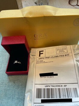 I am reporting a ring that I received today 4-17-2023 from Tevin James. photo #1