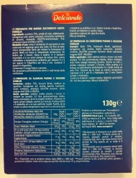 Food Recall Dolciando Vanilla flavored pudding mix - recalled due to Allergen The Italy Health Ministry announce... photo #2