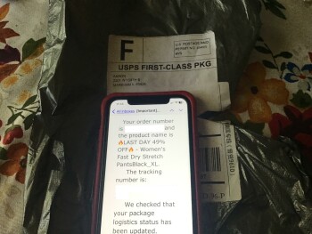 Scam from Facebook to order a pair of sport pants photo #1