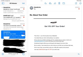 Rapport de sécurité du consommateur Bought of a Facebook ad and it turned into a scam Mark Cadicamo scam from 458 College Point Blvd, Co... photo #6