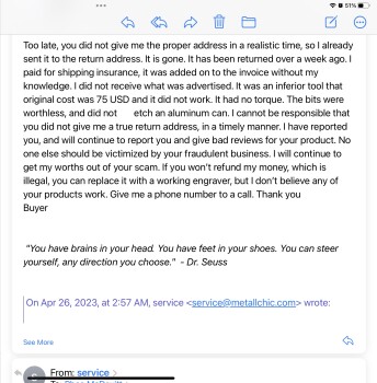 Rapport de sécurité du consommateur Bought of a Facebook ad and it turned into a scam Mark Cadicamo scam from 458 College Point Blvd, Co... photo #10
