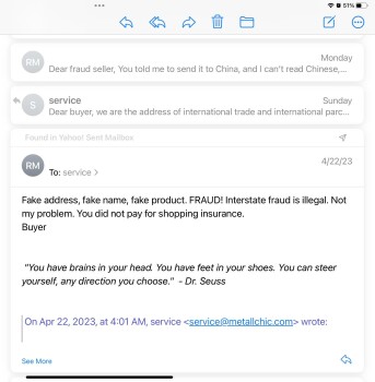 Rapport de sécurité du consommateur Bought of a Facebook ad and it turned into a scam Mark Cadicamo scam from 458 College Point Blvd, Co... photo #32