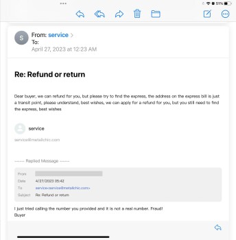 Rapport de sécurité du consommateur Bought of a Facebook ad and it turned into a scam Mark Cadicamo scam from 458 College Point Blvd, Co... photo #34
