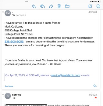 Rapport de sécurité du consommateur Bought of a Facebook ad and it turned into a scam Mark Cadicamo scam from 458 College Point Blvd, Co... photo #36