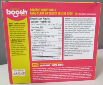 نذكر الطعام Boosh Coconut Curry Cauli Bowl - recalled due to undeclared milk Boosh Food Inc. Brand recalled thei... صورة فوتوغرافية #2
