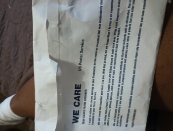 Informe de seguridad del consumidor USPS white envelope plastic bag inside the white envelope I opened a usps white envelope  that had a... foto #1