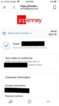 Consumer Safety Report Order clothes Was thinking I was ordering clothes from JCPenny on April 4th. 2023. Paid for  but hav... photo #3