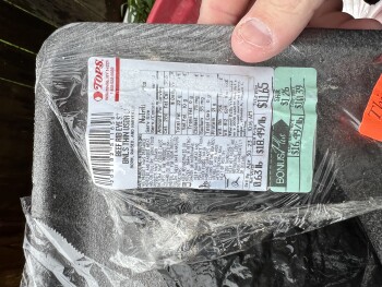 Consumer Review - Food Safety Tops Friendly Market, Oxbow Road, Canastota, NY, USA Bought the thin ribeye (2 pack-2 of them) to ea... photo #1