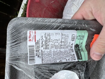 Consumer Review - Food Safety Tops Friendly Market, Oxbow Road, Canastota, NY, USA Bought the thin ribeye (2 pack-2 of them) to ea... photo #2