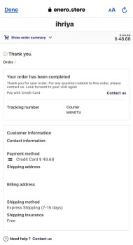 Relatório de segurança do consumidor Enero Online Store, Rwanda/ Findlay USA Scam Placed two orders 3/11/23- today is 5/03/23. I’ve commu... foto #2