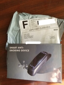 Consumer Safety Report I recieved a "Smart Anti-Snoring Device" I have ordered several things online which I have not recei... photo #1