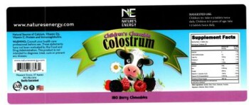 نذكر الطعام Nature’s Energy Children’s Chewable Colostrum - recalled due to Undeclared milk Nature’s Energy of P... صورة فوتوغرافية #1