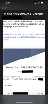 Relatório de segurança do consumidor Item never recieved I bought a stroller for $49.99 the as was placed on Facebook and my item hasn’t... foto #3