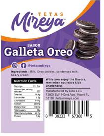 نذكر الطعام Tetas Mireya Nutella, Toddy, Ferrero, Galleta Maria & Oreo - recalled due to allergens DIBE LLC. of... صورة فوتوغرافية #5