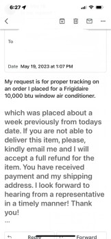 I ordered an air conditioner from billbo.shop on Facebook over a month ago Foto #1