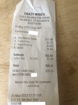 Crazy wing's restaurant, Palmdale, CA 93550, USA Foto #1