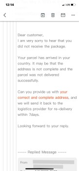 Consumer Safety Report a scam: Apresundaymall.com I made a purchase in Febuary they send me a tracking number that tracked... photo #4