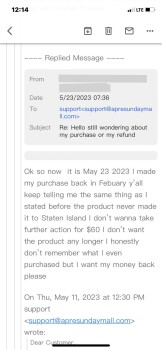Consumer Safety Report a scam: Apresundaymall.com I made a purchase in Febuary they send me a tracking number that tracked... photo #6